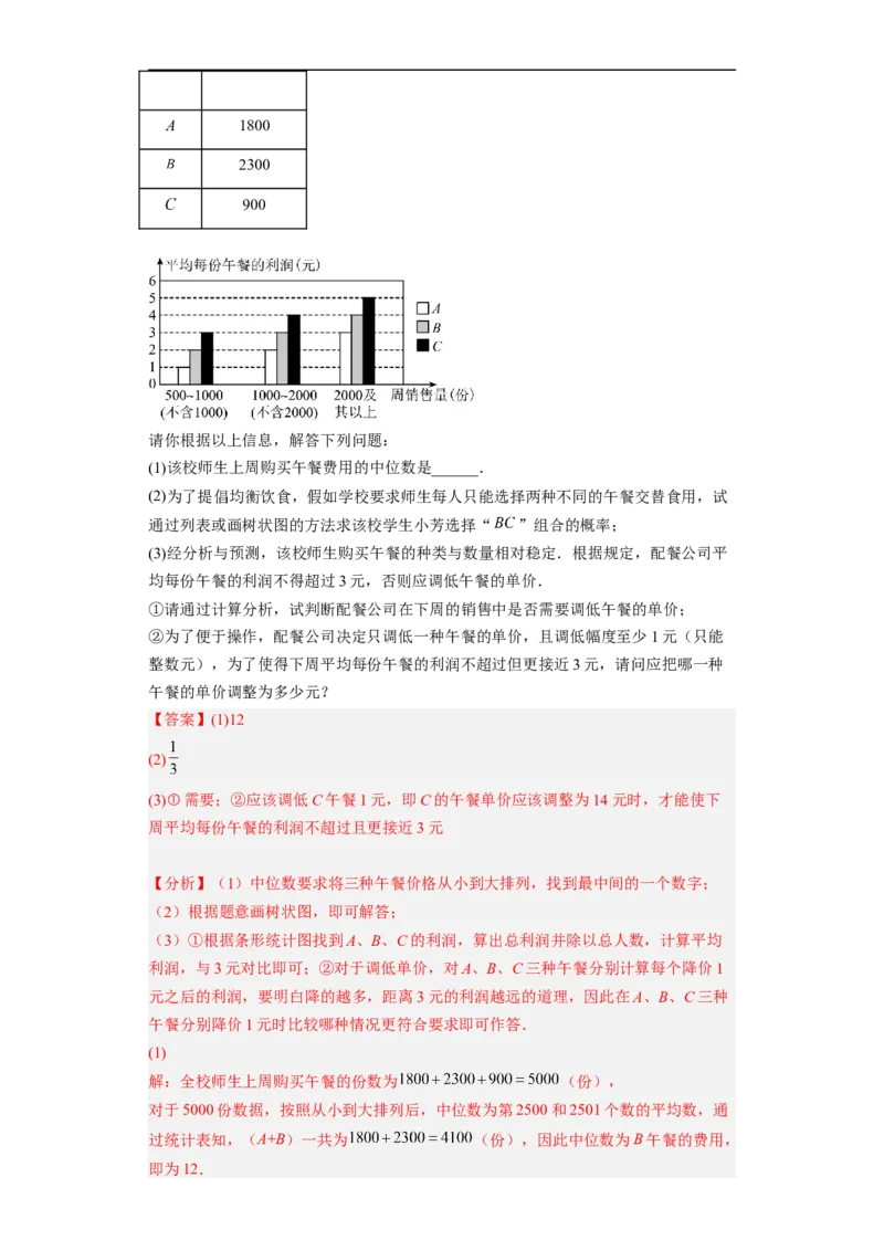 黄金卷02-赢在中考&middot;黄金8卷备战2023年中考数学全真模拟卷（福建专用）（解析版）_初中数学人教版_9下-初中数学人教版_10中考模拟卷