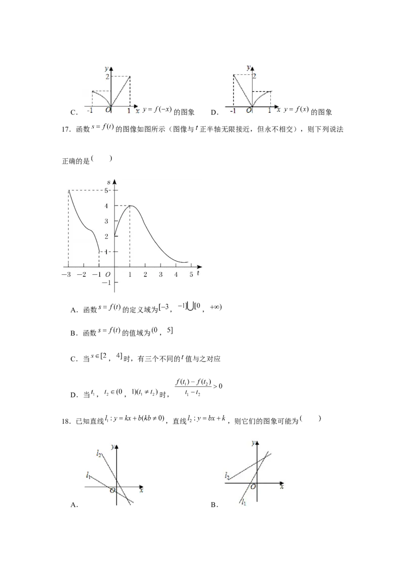 跟踪训练07函数图象（原卷版）_2.2025数学总复习_2024年新高考资料_3.2024专项复习_更新中2024年新高考数学一轮复习之题型归纳与重难专题突破提升（新高考专用）_第二章基本初等函数