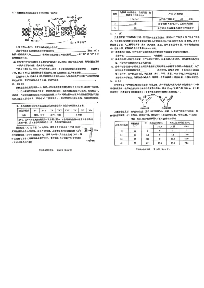 理科综合试题公众号：一枚试卷君_05高考化学_高考模拟题_新高考_2023年安徽池州市普通高中高三教学质量统一监测（池州一诊）理综