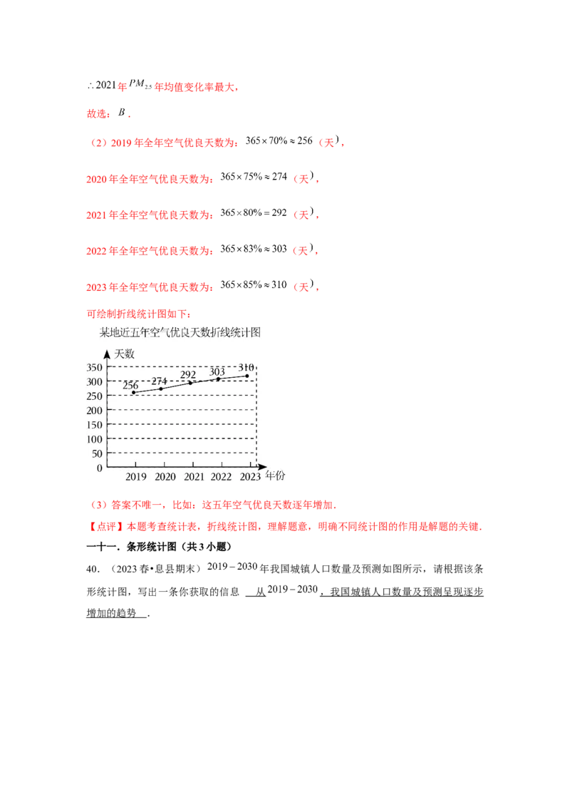 第10章数据的收集、整理与描述章节复习卷（14个知识点+50题练习）（教师版）_初中数学_七年级数学下册（人教版）_常见题型通关讲解练-V3