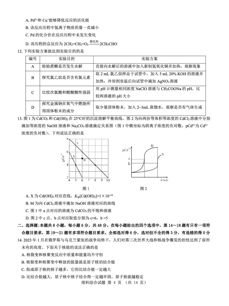 新教材老高考理综试卷公众号：一枚试卷君_05高考化学_高考模拟题_新高考_2023届山西省三重教育新教材老高考3月联考理综_2023届山西省三重教育新教材老高考3月联考理综