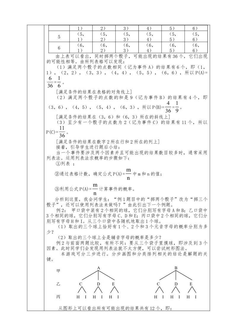 全册教案（9上）表格式_初中数学人教版_9上-初中数学人教版_04教案（多套）