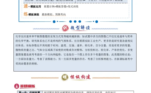 模板03化学反应速率与平衡图像分析(解析版)_05高考化学_2025年新高考资料_二轮复习_2025年高考化学答题技巧与模板构建338868722_第一部分选择题突破