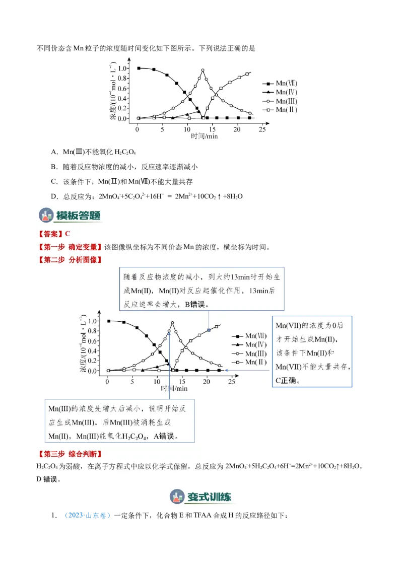 模板03化学反应速率与平衡图像分析(解析版)_05高考化学_2025年新高考资料_二轮复习_2025年高考化学答题技巧与模板构建338868722_第一部分选择题突破