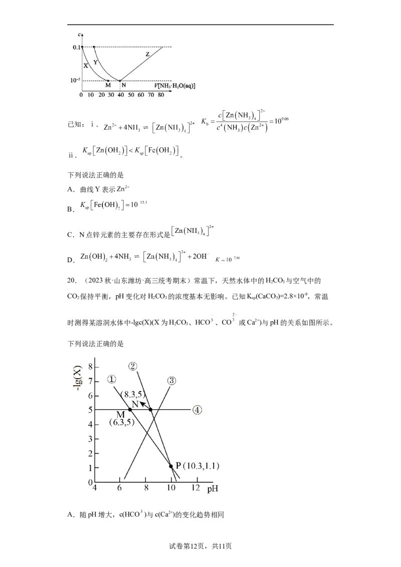 专题十六沉淀溶解平衡（专练）-冲刺2023年高考化学二轮复习核心考点逐项突破（原卷版）_05高考化学_新高考复习资料_2023年新高考资料_二轮复习