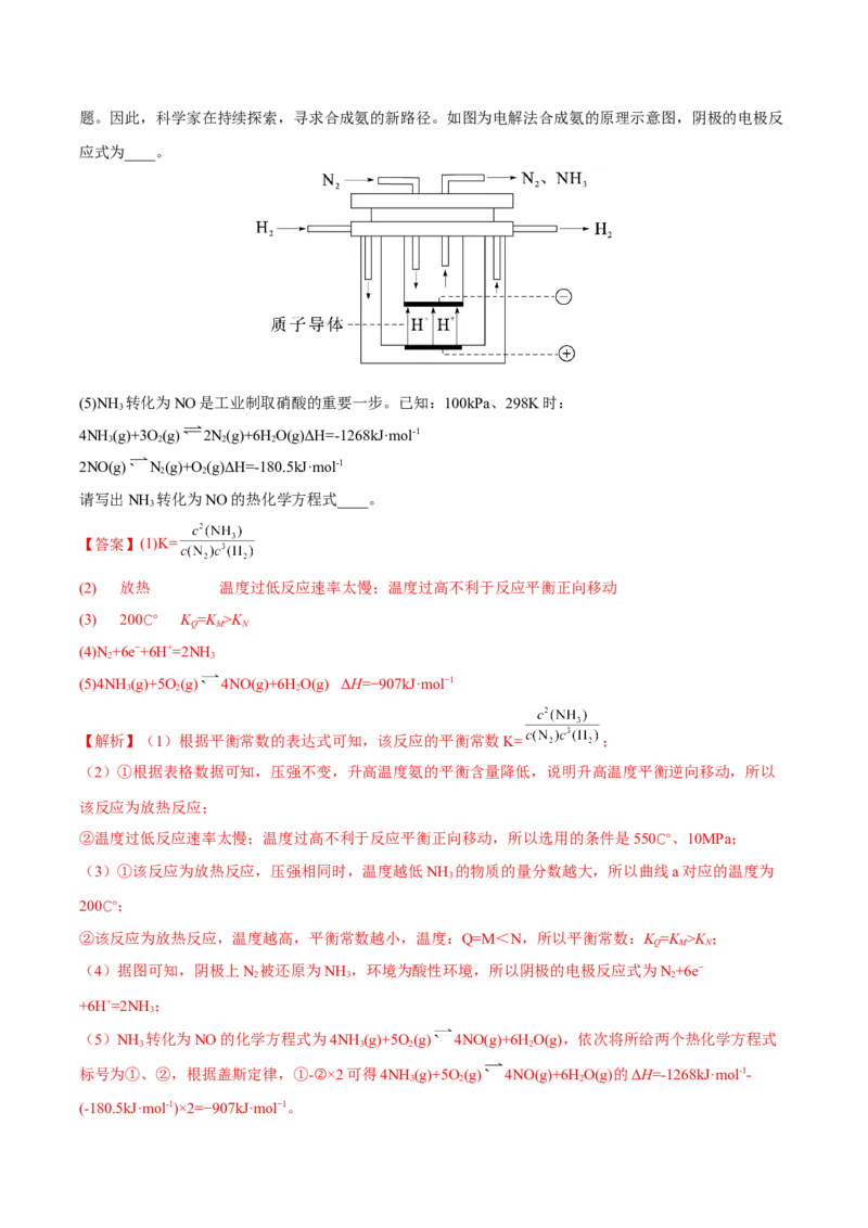 专题十二化学反应原理综合（解析版）_05高考化学_新高考复习资料_2023年新高考资料_二轮复习_题型分类归纳2023年高考化学二轮复习讲与练
