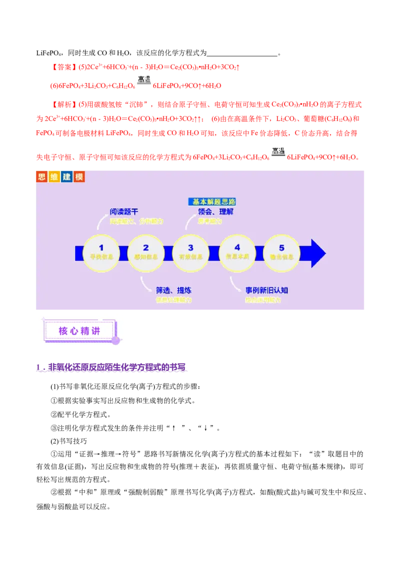 热点专项信息型方程式的书写（解析版）_05高考化学_2025年新高考资料_二轮复习_上好课2025年高考化学二轮复习讲练测（新高考通用）3379109_主题一化学用语与基本概念