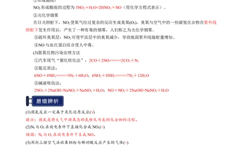 知识清单11氮及其重要化合物-上好课2025年高考化学一轮复习知识清单（新高考专用）（解析版）_05高考化学_2025年新高考资料_一轮复习