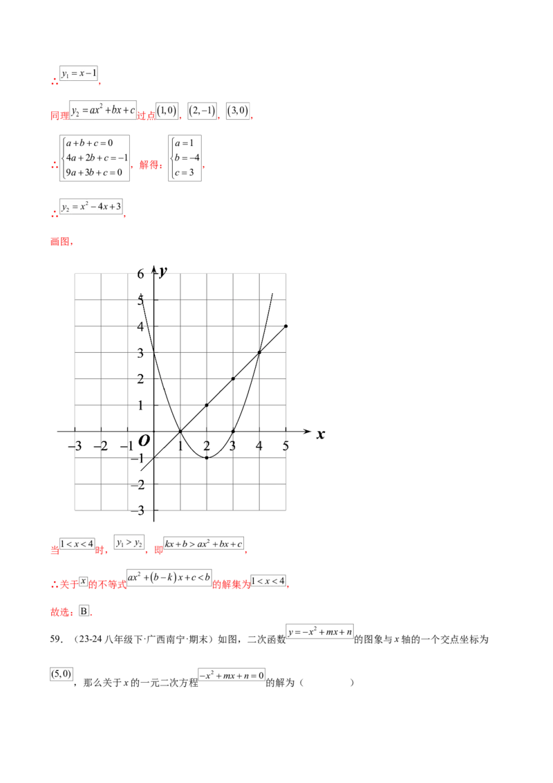 第二十二章二次函数知识归纳与题型突破（14题型清单）（教师版）_初中数学_九年级数学上册（人教版）_知识点汇总-U105_2025版