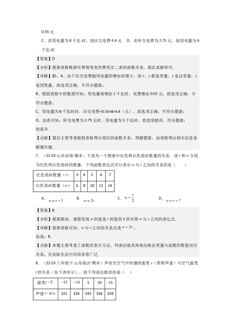 第07讲函数（7个知识点+7种题型+强化训练）（教师版）_初中数学_八年级数学下册（人教版）_常见题型通关讲解练-V3