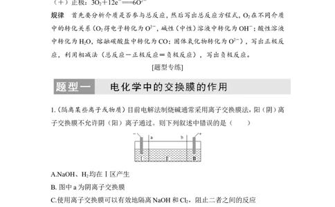 核心素养提升21电化学中的介质与交换膜_05高考化学_新高考复习资料_2022年新高考资料_2022年一轮复习各版本_1.高考化学2022年一轮复习通用版_配套习题库