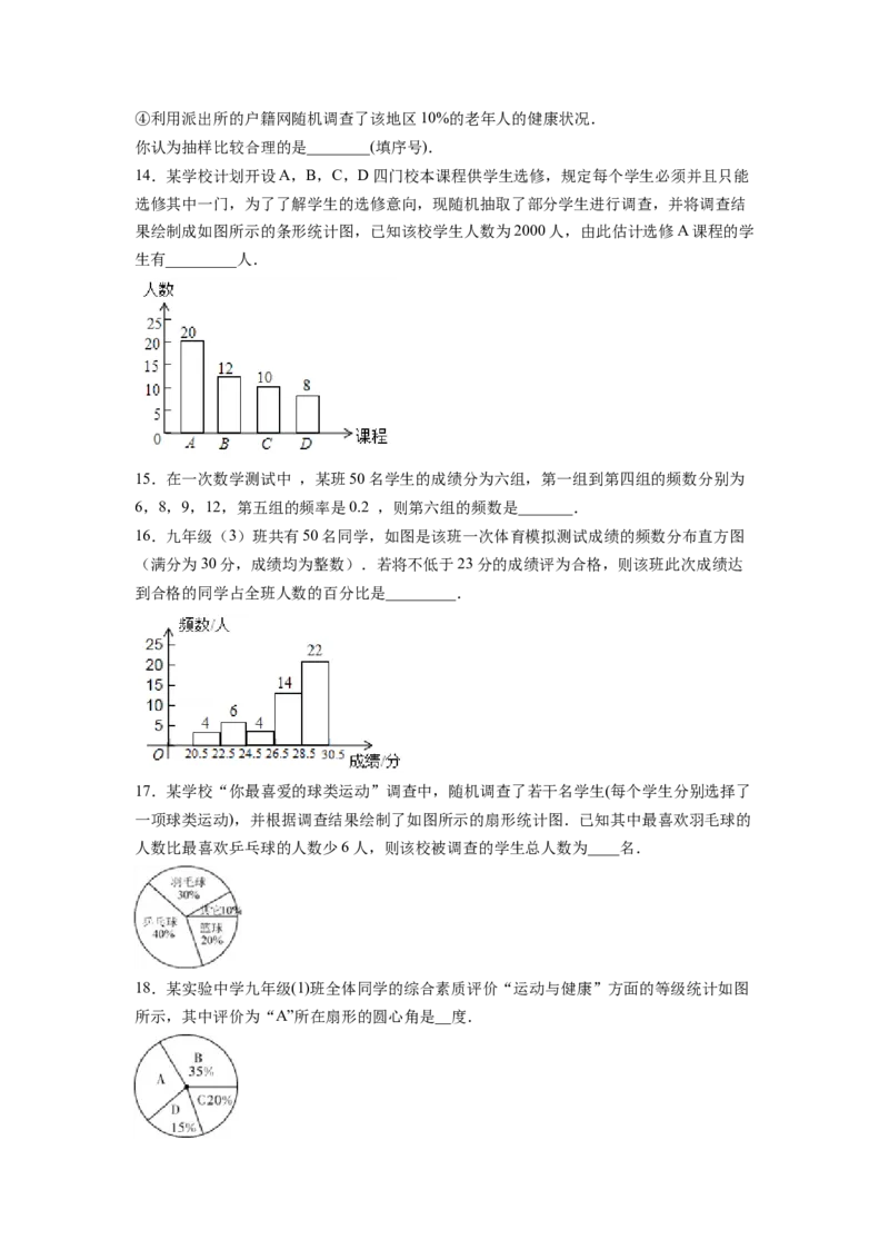 第10章数据的收集、整理与描述（原卷版）_初中数学人教版_7下-初中数学人教版_7下-初中数学人教版（旧版）赠送_06习题试卷_5专项练习