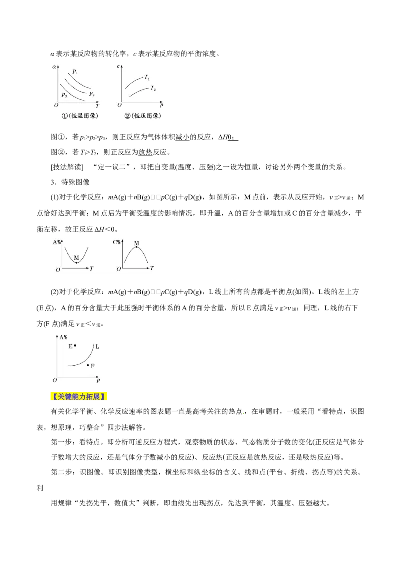专题讲座（四）反应速率、平衡图像题解题策略（讲）-2024年高考化学大一轮复习精讲精练+专题讲座（原卷版）_05高考化学_2024年新高考资料_1.2024一轮复习