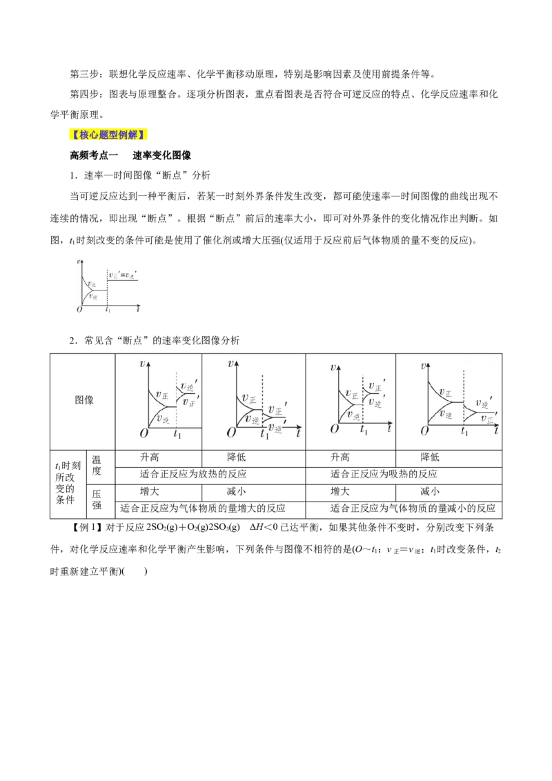 专题讲座（四）反应速率、平衡图像题解题策略（讲）-2024年高考化学大一轮复习精讲精练+专题讲座（原卷版）_05高考化学_2024年新高考资料_1.2024一轮复习