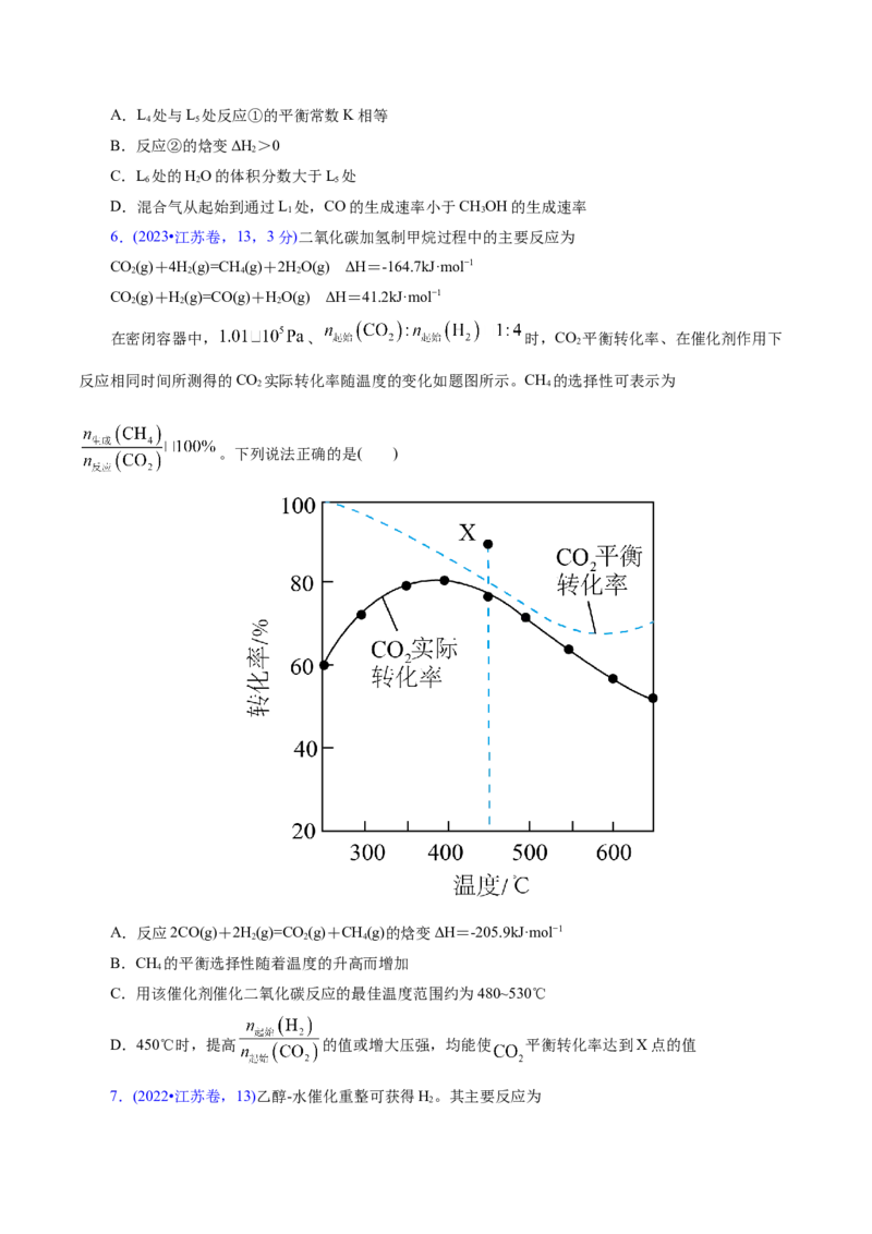 热点专项多平衡体系中最佳反应条件、选择性、转化率、产率判断（原卷版）_05高考化学_2025年新高考资料_二轮复习_上好课2025年高考化学二轮复习讲练测（新高考通用）3379109