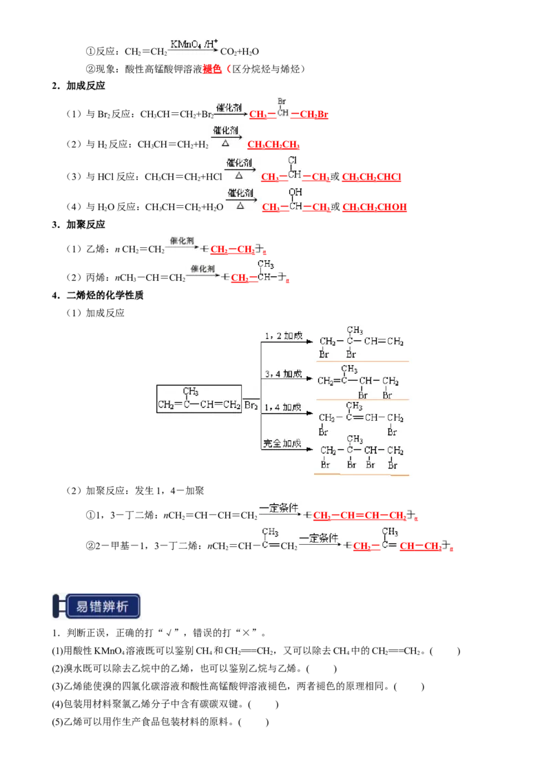 知识清单26烃-口袋书2025年高考化学一轮复习知识清单（新高考专用）（解析版）_05高考化学_2025年新高考资料_一轮复习_上好课2025年高考化学一轮复习知识清单3246985