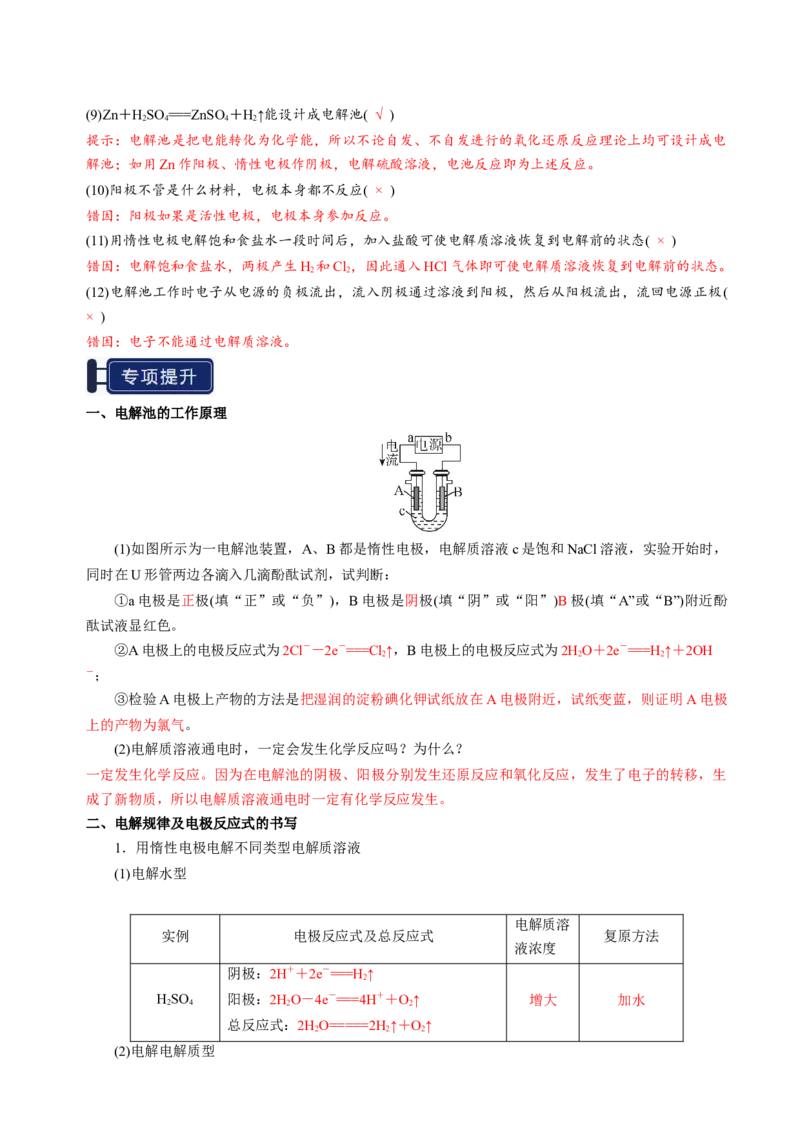 知识清单19电解池金属的腐蚀与防护-上好课2025年高考化学一轮复习知识清单（新高考专用）（解析版）_05高考化学_2025年新高考资料_一轮复习