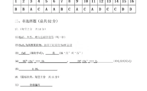 江西省五市九校协作体2022-2023学年高三上学期第一次联考化学答案_05高考化学_高考模拟题_全国课标版_2023届江西省五市九校高三1月联考化学_2023届江西省五市九校高三1月联考化学