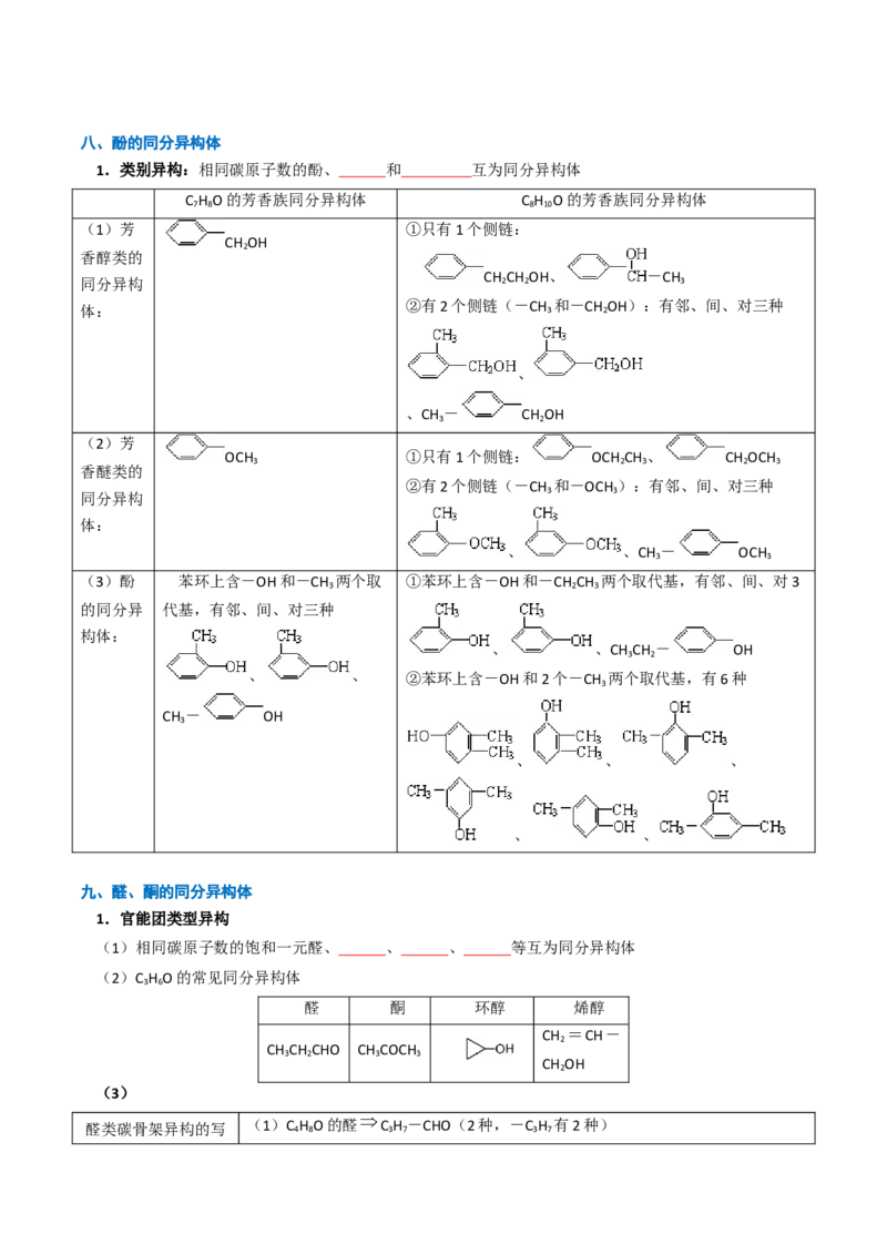 知识清单25有机化合物的结构特点与研究方法（原卷版）_05高考化学_2025年新高考资料_一轮复习_上好课2025年高考化学一轮复习知识清单3246985