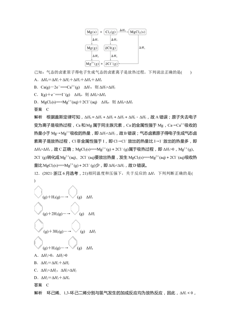 大单元四　第十章　第39讲　盖斯定律及应用_05高考化学_2025年新高考资料_一轮复习_2025大一轮复习讲义+课件（完结）_2025大一轮复习讲义化学教师用书Word版文档全书