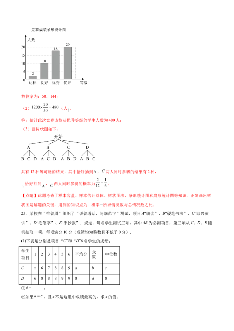 第二十五章概率初步过关测试（解析版）_初中数学人教版_9下-初中数学人教版_07专项讲练_2023-2024学年九年级数学全册重难热点提升精讲与过关测试（人教版）