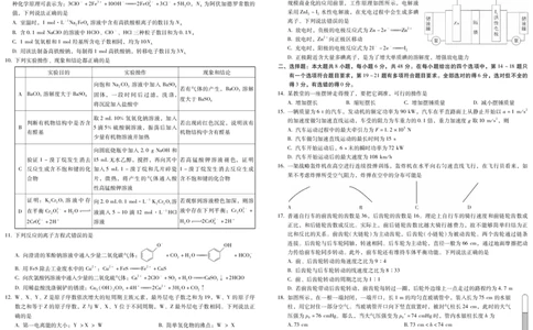州一中2023届第2期（理综）_05高考化学_高考模拟题_全国课标版_2023届云南省红河州第一中学联考二理综_2023届云南省红河州第一中学联考二理综