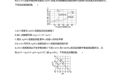 备战2025年高考二轮复习化学（通用版）选择题热点练13.沉淀溶解平衡曲线及分析Word版含解析_05高考化学_2025年新高考资料_二轮复习_备战2025年高考化学二轮复习题型突破练习（含解析）
