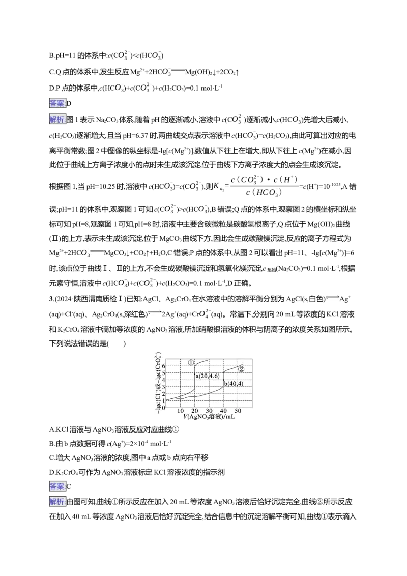 备战2025年高考二轮复习化学（通用版）选择题热点练13.沉淀溶解平衡曲线及分析Word版含解析_05高考化学_2025年新高考资料_二轮复习_备战2025年高考化学二轮复习题型突破练习（含解析）