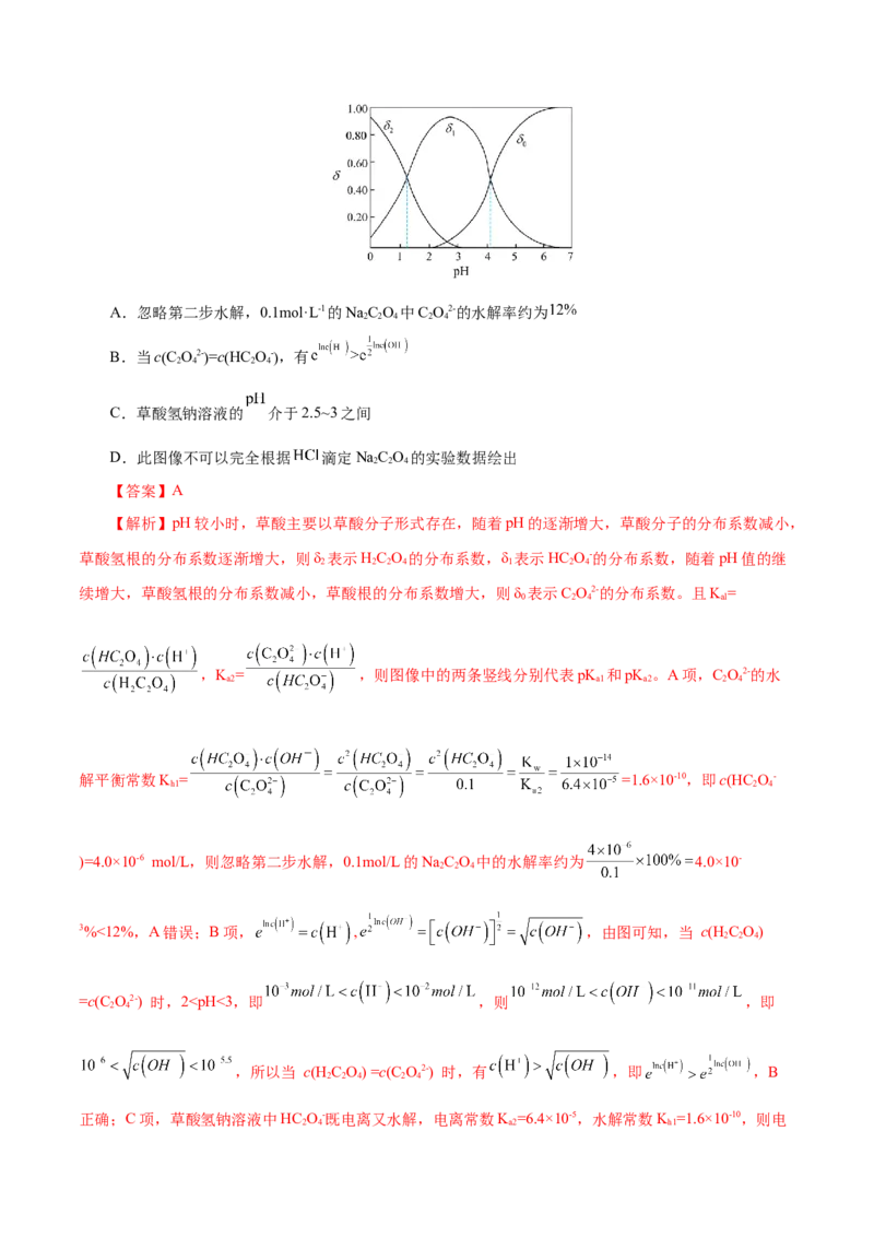 主题三化学反应原理（测试）（一）（解析版）_05高考化学_2025年新高考资料_二轮复习_上好课2025年高考化学二轮复习讲练测（新高考通用）3379109_主题三化学反应原理