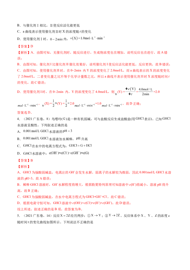押广东卷第15题&nbsp;化学反应速率与平衡&nbsp;&nbsp;水溶液中的离子平衡（解析版）_05高考化学_2024年新高考资料_5.2024三轮冲刺_备战2024年高考化学临考题号押题（广东卷）323301515