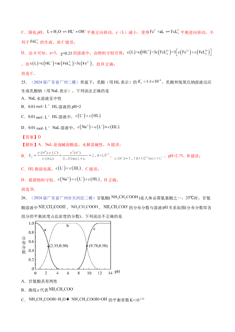 押广东卷第15题&nbsp;化学反应速率与平衡&nbsp;&nbsp;水溶液中的离子平衡（解析版）_05高考化学_2024年新高考资料_5.2024三轮冲刺_备战2024年高考化学临考题号押题（广东卷）323301515