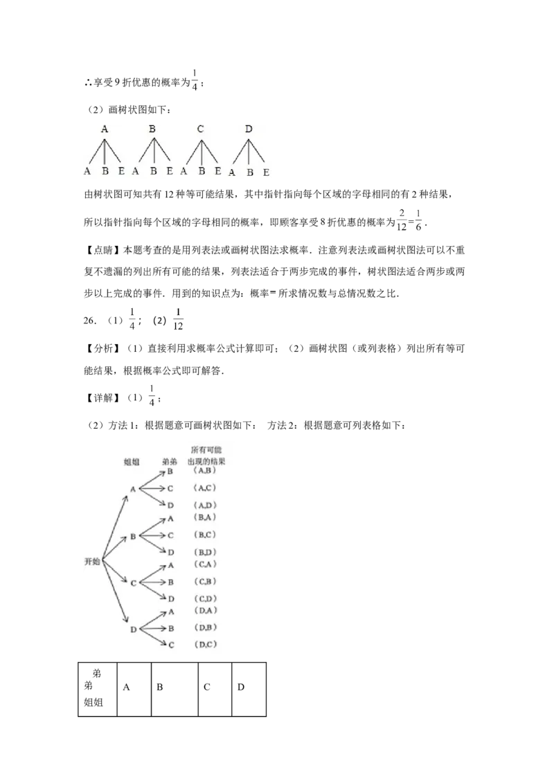专题强化频率和概率的综合训练-2022-2023学年九年级数学上册《考点&bull;题型&bull;技巧》精讲与精练高分突破（人教版）_初中数学人教版_9上-初中数学人教版_07专项讲练