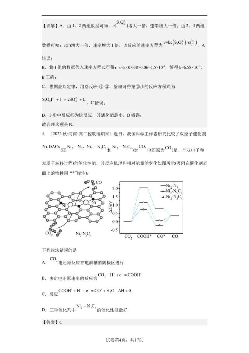 专题十七反应机理（专练）-冲刺2023年高考化学二轮复习核心考点逐项突破（解析版）_05高考化学_新高考复习资料_2023年新高考资料_二轮复习