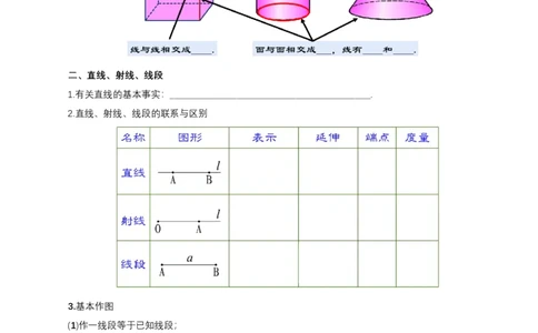 第六章几何图形初步知识清单（原卷版）_初中数学人教版_7上-初中数学人教版_7上-初中数学人教版（新版）_11知识点_（24秋季新教材）第6章几何图形初步（知识清单）