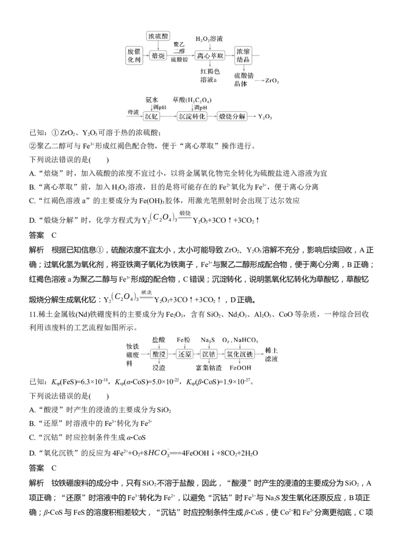 专题二　选择题专攻3　无机化工微流程淘宝店：红太阳资料库_05高考化学_2025年新高考资料_二轮复习_2025年高考化学大二轮_2025化学二轮复习_专题二　元素及其化合物