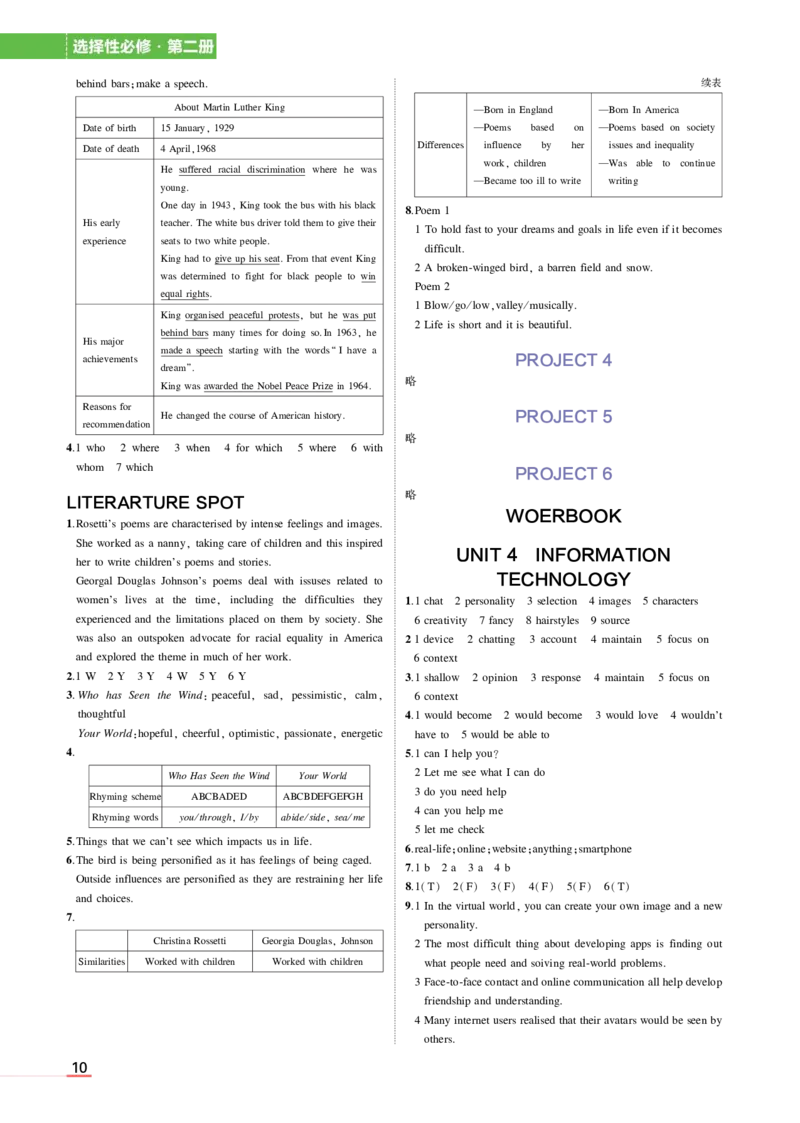 必修第2册北师大英语教材习题答案_高中全套电子教材及答案。_02高中教材参考答案_高中英语_北师大版
