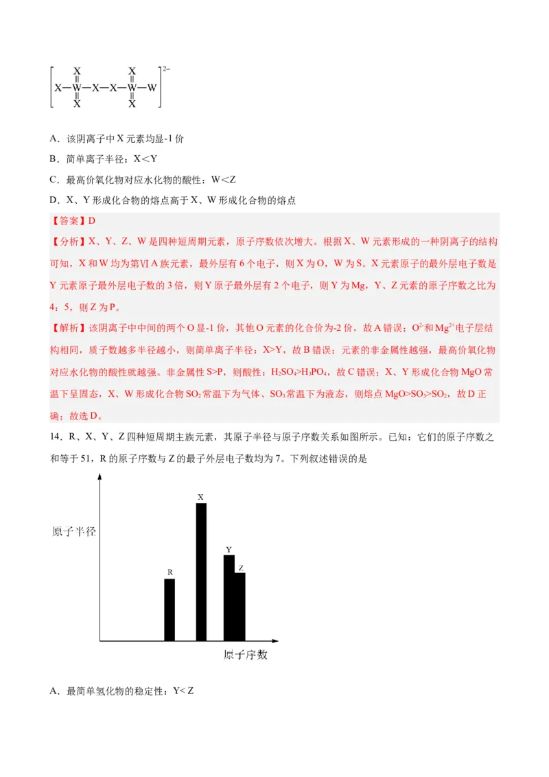 专题五能力提升检测卷-2024年高考化学大一轮复习精讲精练+专题讲座（解析版）_05高考化学_2024年新高考资料_1.2024一轮复习_2024年高考化学大一轮复习精讲精练+专题讲座
