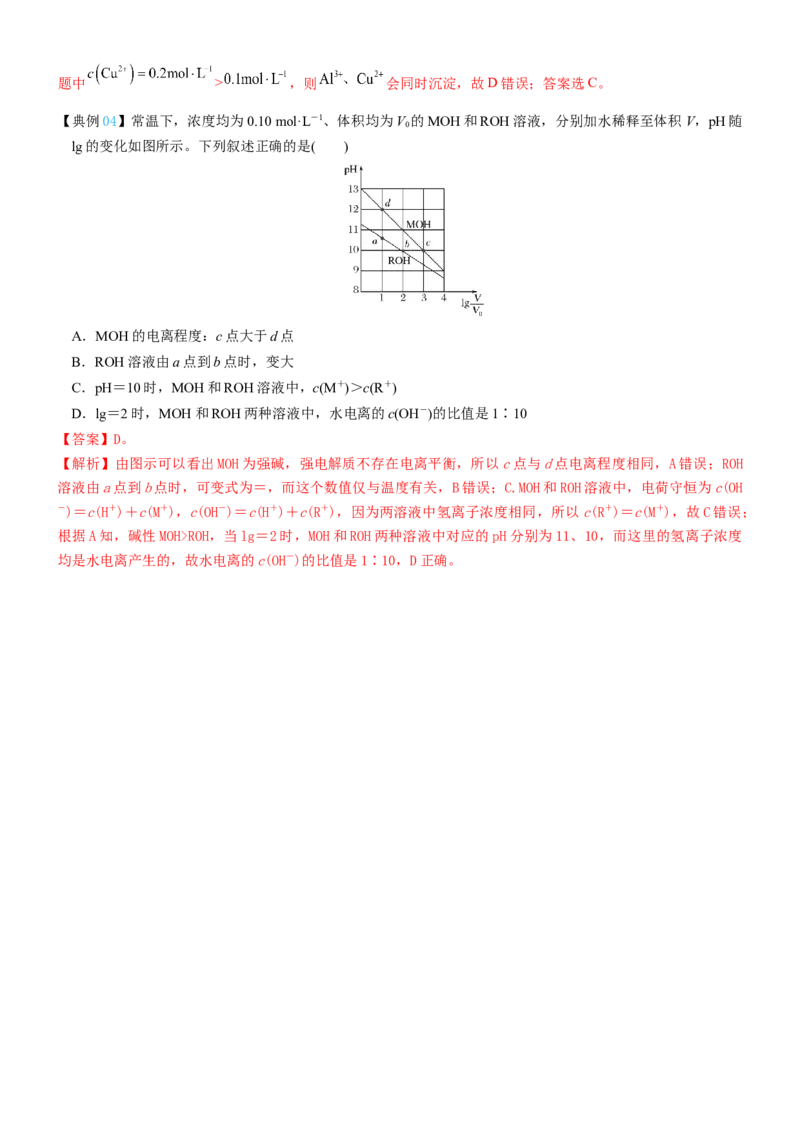 知识清单22++水溶液中的离子平衡-口袋书2024年高考化学一轮复习知识清单_05高考化学_2024年新高考资料_1.2024一轮复习_2024年高考化学一轮复习知识清单