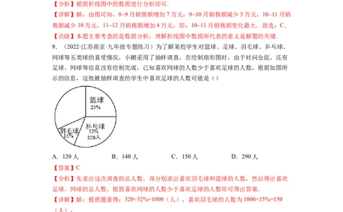 第十章数据的收集、整理与描述（提分小卷）-单元测试（人教版）（解析版）_初中数学人教版_7下-初中数学人教版_7下-初中数学人教版（旧版）赠送_06习题试卷_2单元测试