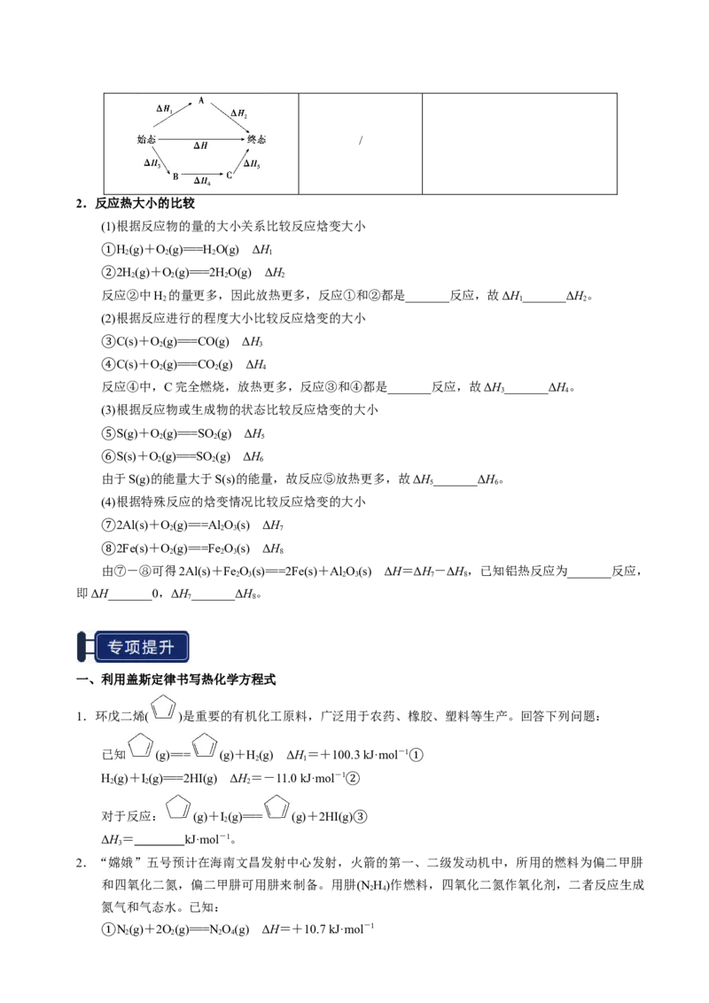 知识清单17化学反应的热效应-上好课2025年高考化学一轮复习知识清单（新高考专用）（原卷版）_05高考化学_2025年新高考资料_一轮复习