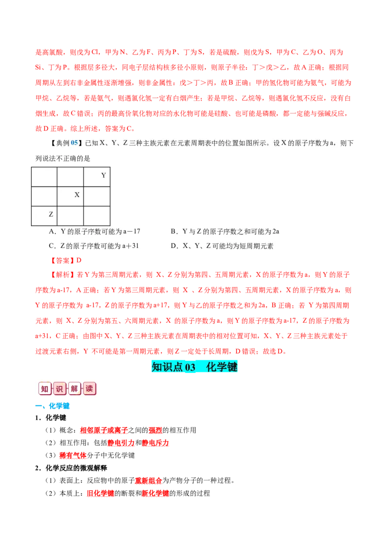 知识清单14+原子结构+元素周期律-口袋书2024年高考化学一轮复习知识清单_05高考化学_2024年新高考资料_1.2024一轮复习_2024年高考化学一轮复习知识清单