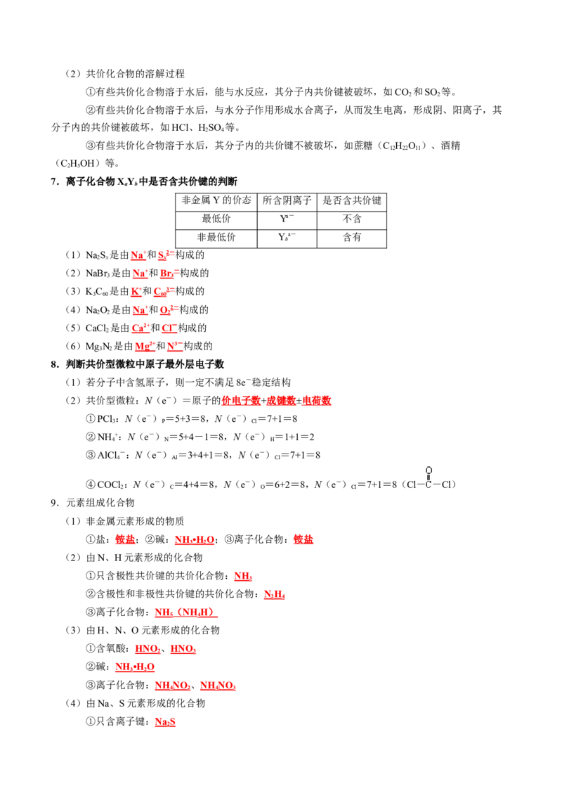 知识清单14+原子结构+元素周期律-口袋书2024年高考化学一轮复习知识清单_05高考化学_2024年新高考资料_1.2024一轮复习_2024年高考化学一轮复习知识清单