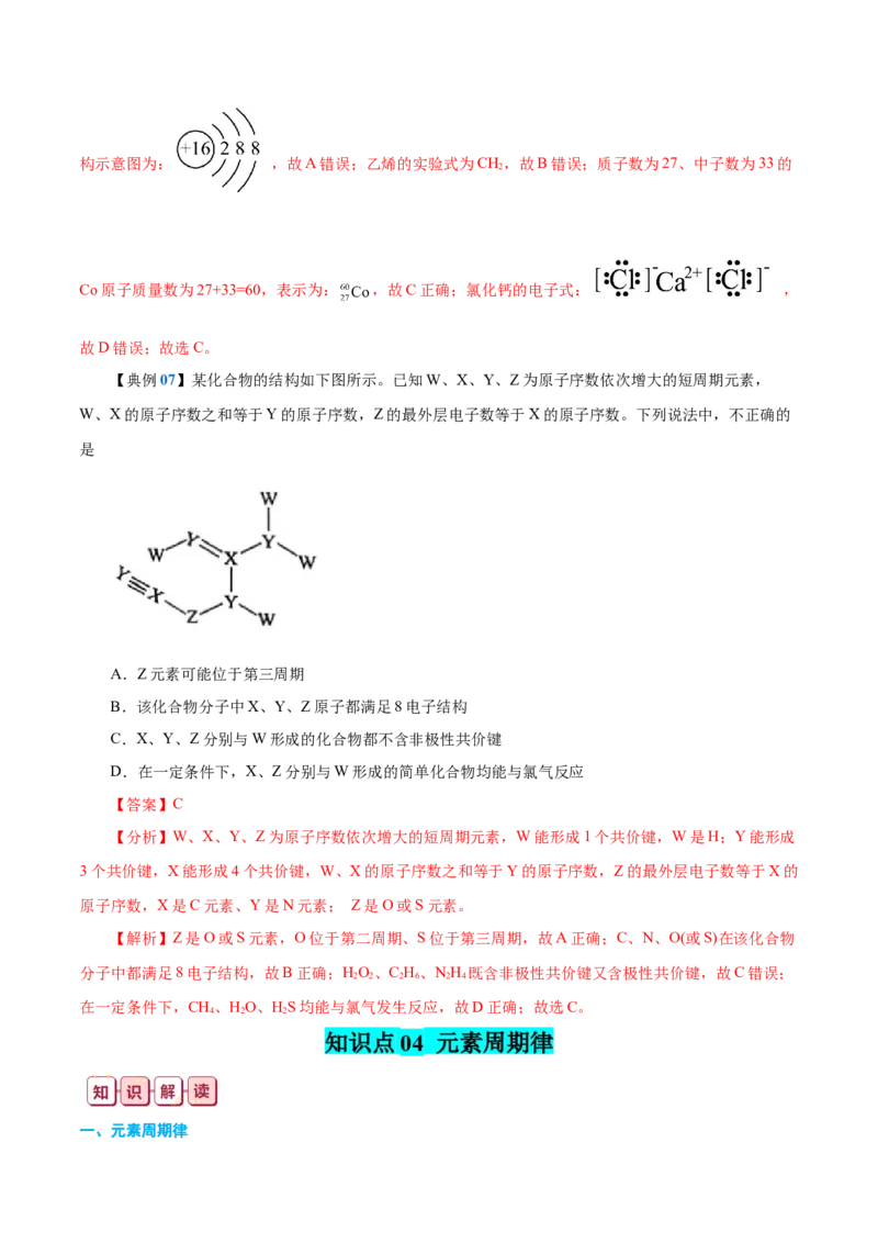 知识清单14+原子结构+元素周期律-口袋书2024年高考化学一轮复习知识清单_05高考化学_2024年新高考资料_1.2024一轮复习_2024年高考化学一轮复习知识清单