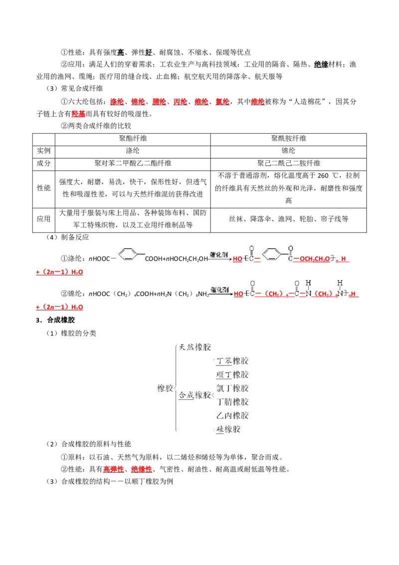 知识清单28生物大分子、合成高分子（解析版）_05高考化学_2025年新高考资料_一轮复习_上好课2025年高考化学一轮复习知识清单3246985