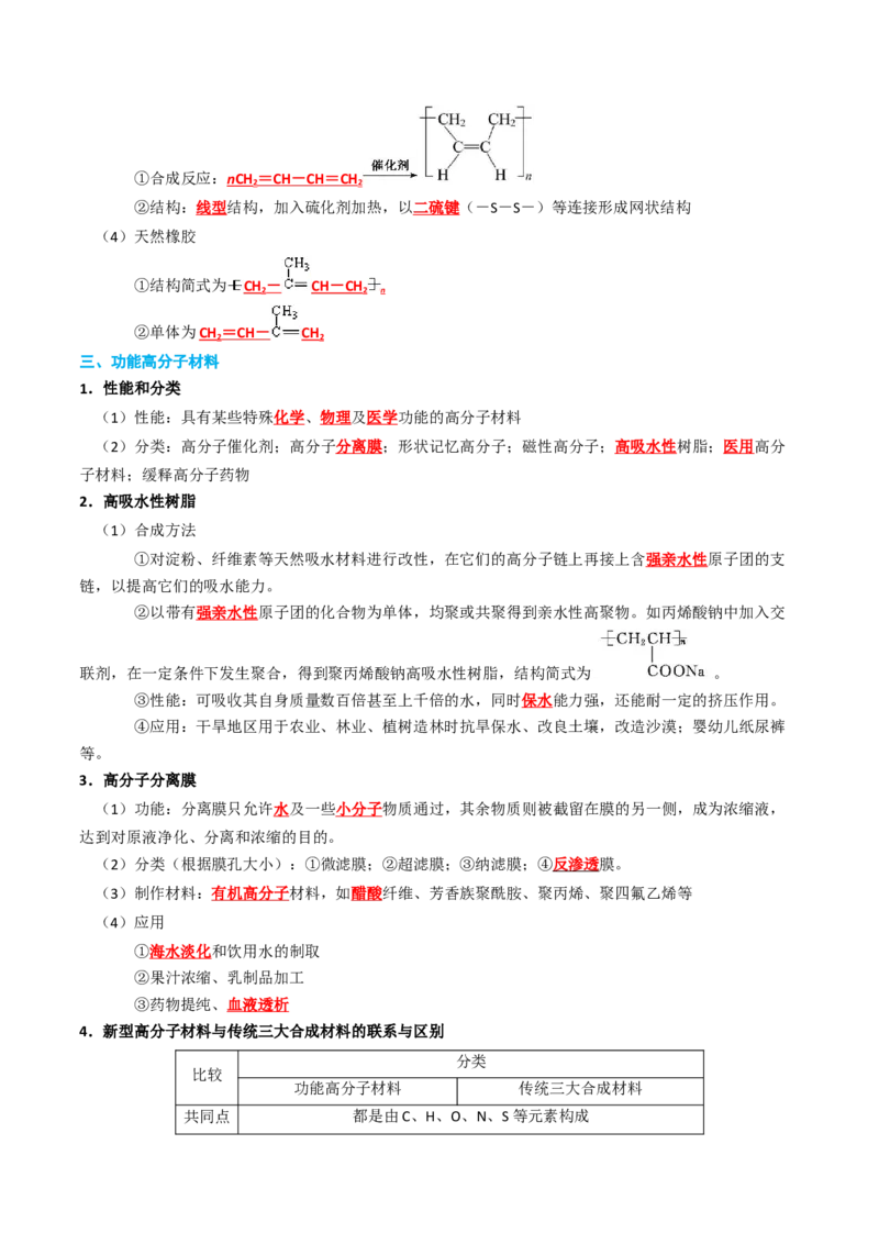知识清单28生物大分子、合成高分子（解析版）_05高考化学_2025年新高考资料_一轮复习_上好课2025年高考化学一轮复习知识清单3246985