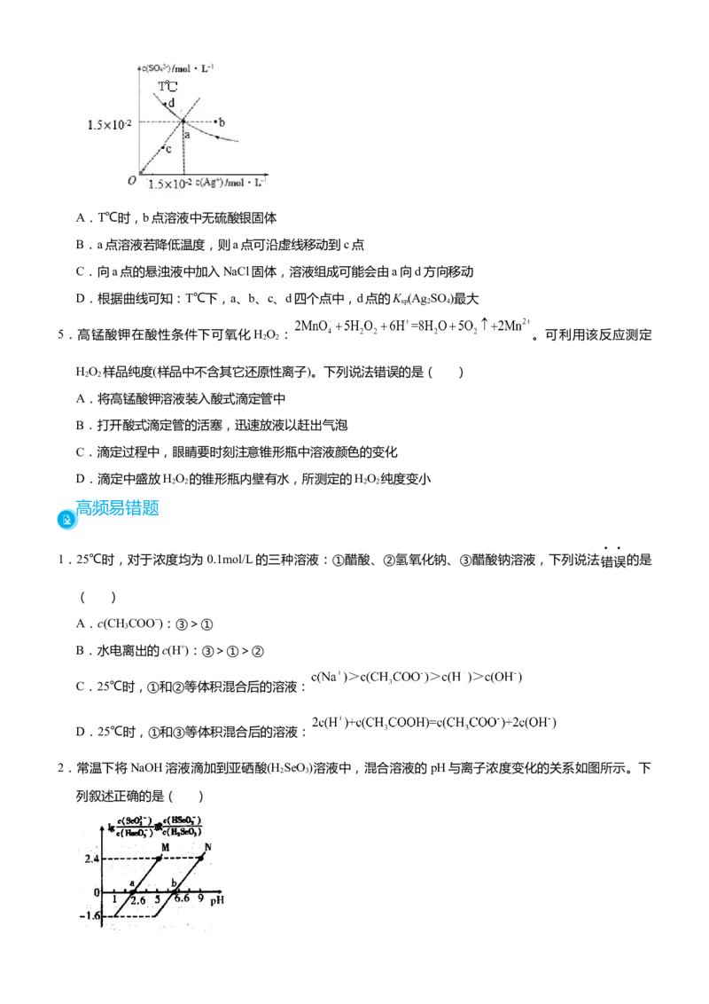 原创（新高考）2021届高考二轮精品专题九电解质溶液中的平衡学生版_05高考化学_新高考复习资料_2021新高考资料_2021届（新高考）化学二轮精品专题