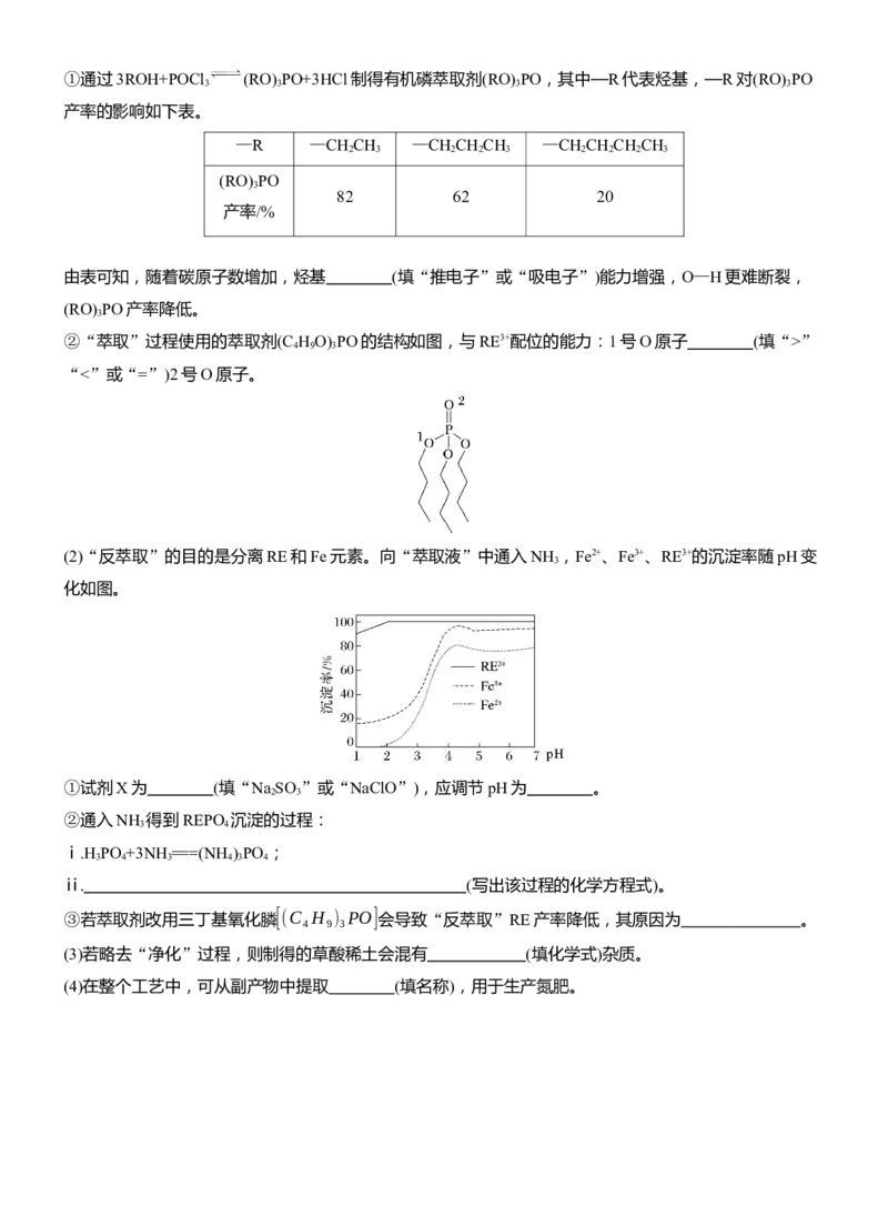 专题六　主观题突破3　化工生产中物质的分离与提纯淘宝店：红太阳资料库_05高考化学_2025年新高考资料_二轮复习_2025年高考化学大二轮_2025化学二轮复习_题型突破练+考前特训