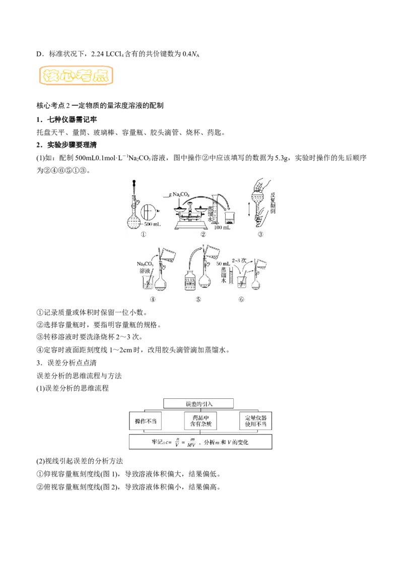 专题四阿伏伽德罗常数-冲刺2023年高考化学二轮复习核心考点逐项突破（原卷版）_05高考化学_新高考复习资料_2023年新高考资料_二轮复习