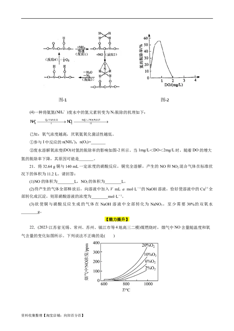 考点11氮及其化合物(好题冲关)(原卷版)_05高考化学_通用版（老高考）复习资料_2024年复习资料_完备战2024年高考化学一轮复习考点帮（全国通用）