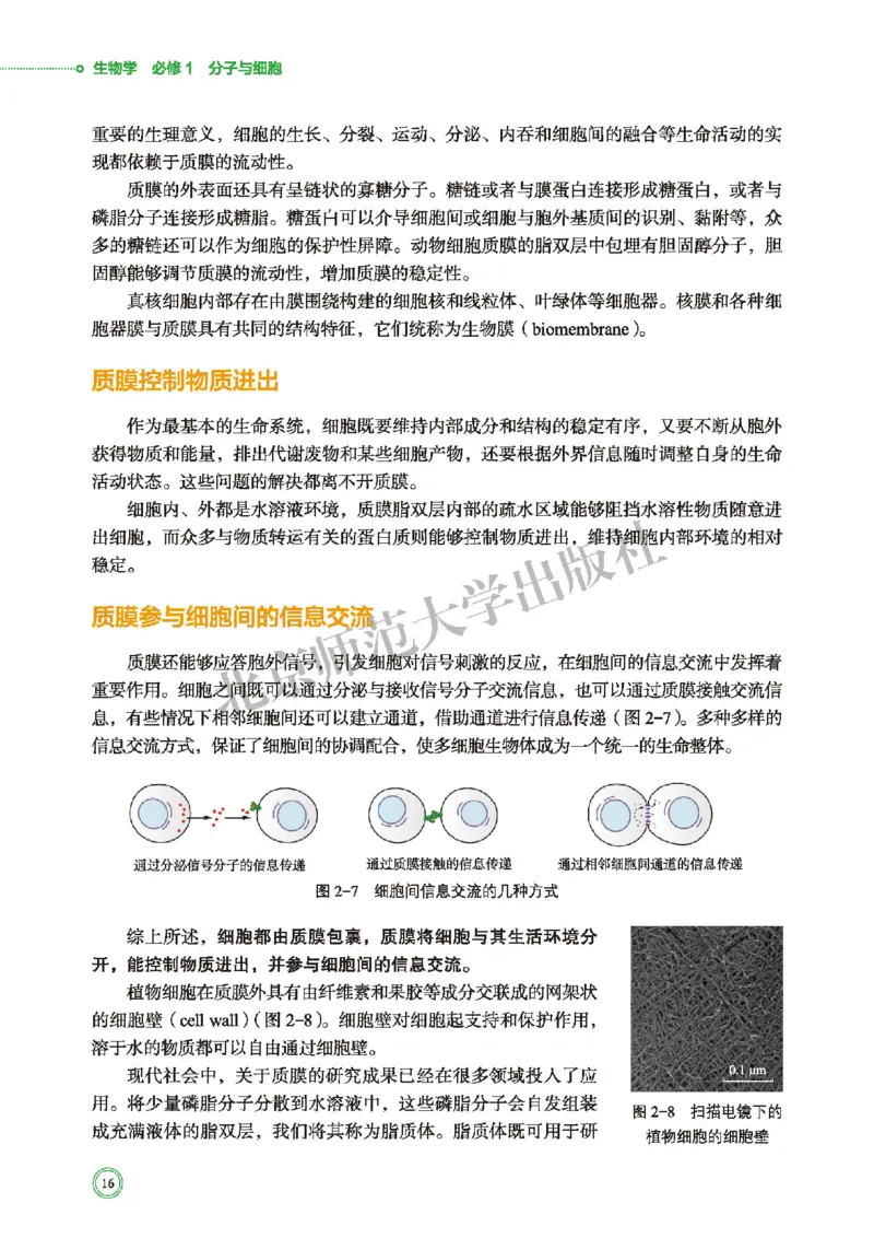 普通高中教科书&middot;生物学必修1分子与细胞(1)_高中全套电子教材及答案。_01高中电子教材全套_生物学_北师大版_高中年级_必修1分子与细胞